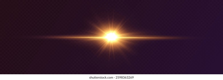 Light flash and star explosion.