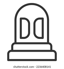 Luces luminosas - icono, ilustración sobre fondo blanco, estilo de contorno