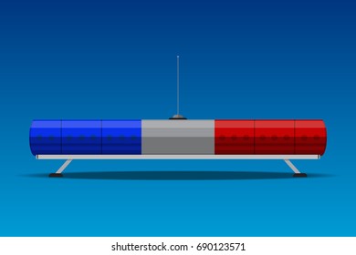 Light flasher vector flat design.