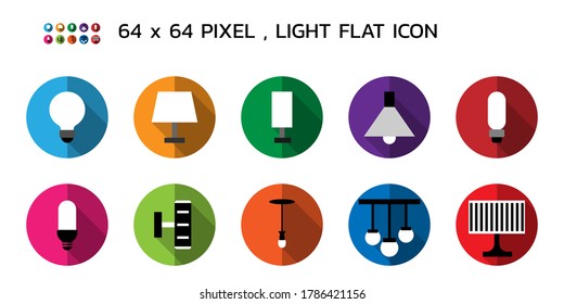 Icono plano claro 64 x 64 píxeles
