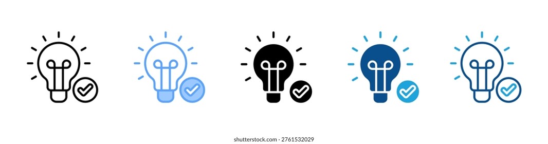 Light Flicker icon multiple style and collection