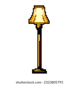 light floor lamp game pixel art retro vector. bit light floor lamp. old vintage illustration