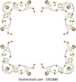 light floral corners & border