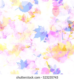 Light floral pattern. Colorful seamless background texture