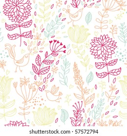 Light floral seamless pattern