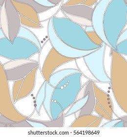 Light floral seamless pattern. Hand drawn backdrop. Colorful background. Pattern can be used for fabric, wallpaper or wrapping paper, web.