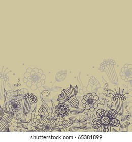 Light floral vintage background