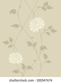 Light floral vintage seamless pattern for retro wallpapers