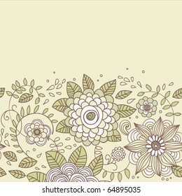 Light floral vintage seamless pattern