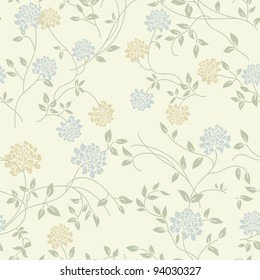 Light floral vintage seamless pattern for retro wallpapers