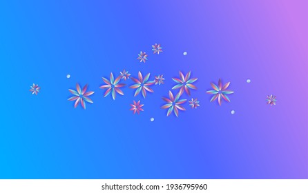 Fondo Azul Abstracto De Flor Ligera. Afiche de Inflorescencia de Color. Patrón gradiente tropical. Textura líquida de Petal azul y rosa.