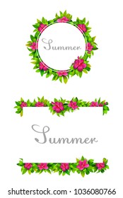 Light flower templates. Rectangular and round.