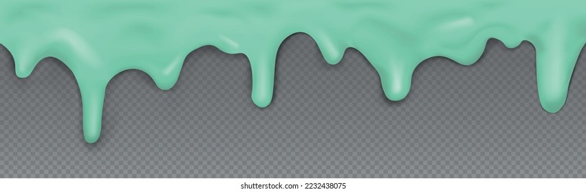 Light flowing caramel, no background, panoramic transparent template - Vector illustration