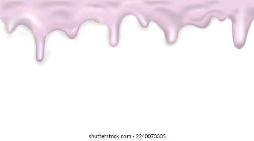 Light flowing caramel, on white background template - Vector illustration