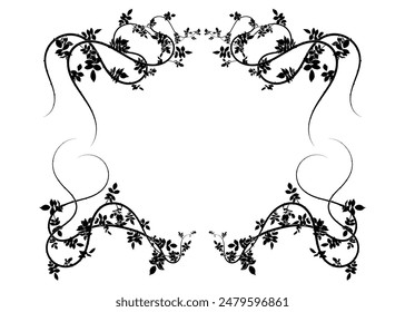 light frame of airy pattern elements from wicker hop plants. stock vector image