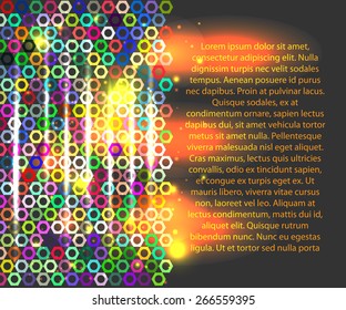 light frame background with colors elements for your text or presentation