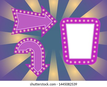 light frame with glowing bulb vector illustration background
