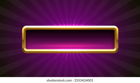 Light frame label, event bar casino, show signboard. Vector illustration