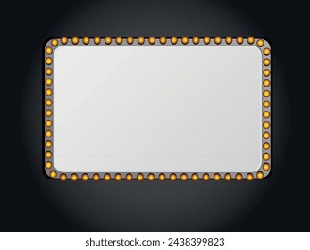 Light frame retro Shining retro light banner	