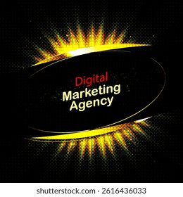 Light frame shining retro billboard with decoration. Casino vintage style. Vector illustration