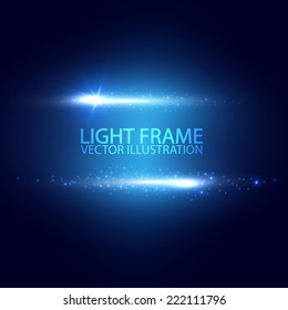 Light frame. Vector illustration