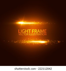 Light frame. Vector illustration