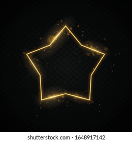 Lichtrahmen, goldener abstrakter, transparenter heller Hintergrund, abstrakte, leuchtende Objekte