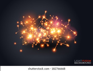 Light fusion abstract background illustration.