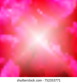 Light of a garland.  Abstract vector background. Modern blur unfocused design. Festive color wallpaper.