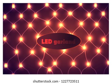 Light garland background. Vector illustration