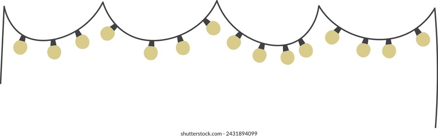 Light Garland Icon Vector Illustration