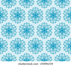 light gentle background of floral ornament for your greeting cards. blue color. vector illustration. for the design, printing, postcards. seamless pattern