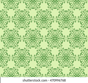 light gentle background of floral ornament for your greeting cards. green color. vector illustration. for the design, printing, postcards. seamless pattern