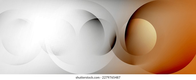 Light geometric abstract background with lines, circles