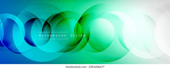 Light geometric abstract background with lines, circles