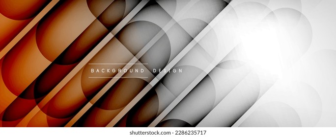 Fondo abstracto geométrico claro con líneas, círculos