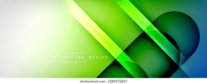 Light geometric abstract background with lines, circles