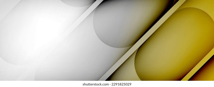 Light geometric abstract background with lines, circles