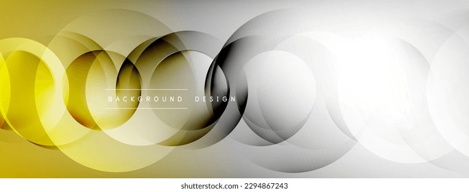 Light geometric abstract background with lines, circles