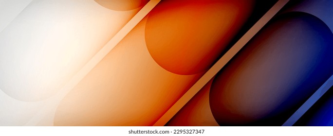 Light geometric abstract background with lines, circles