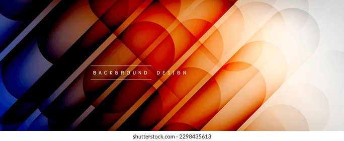 Light geometric abstract background with lines, circles