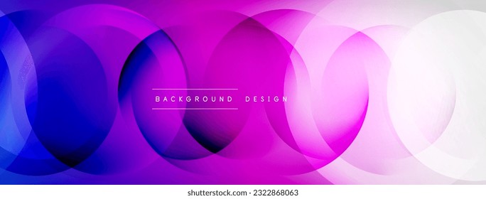 Light geometric abstract background with lines, circles