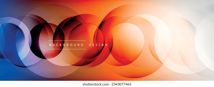 Light geometric abstract background with lines, circles