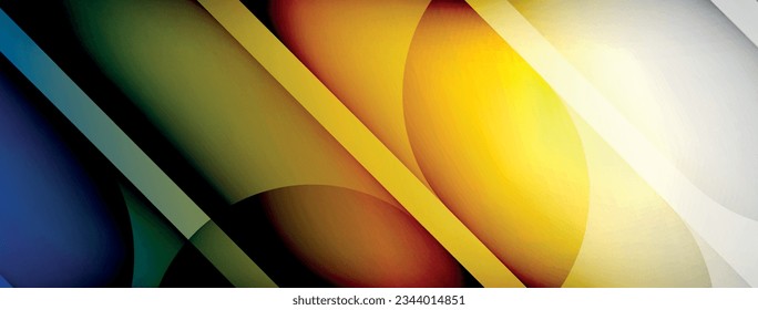 Light geometric abstract background with lines, circles