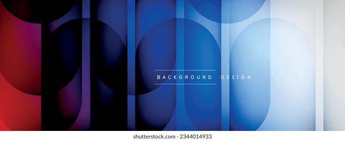 Light geometric abstract background with lines, circles