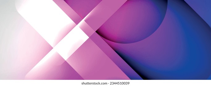 Light geometric abstract background with lines, circles