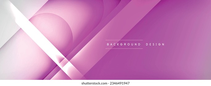 Light geometric abstract background with lines, circles