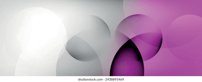 Light geometric abstract background with lines, circles