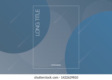 Light geometric abstract background with violet gradient back and gradient circles on front, and dotted circles on back with some transparent lines. With notebook or brochure design square and titles.
