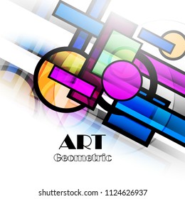 Light geometric background. Creative design, youth style, vector.